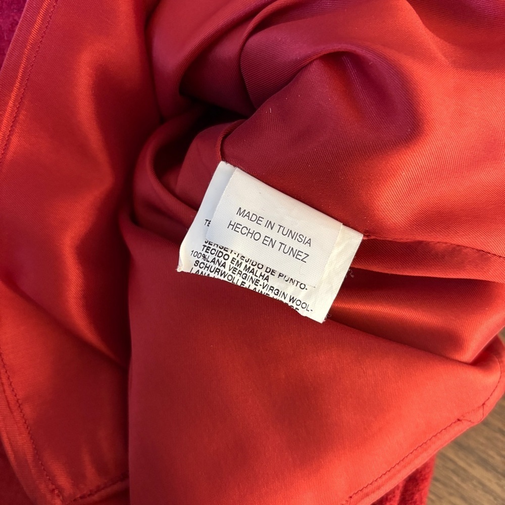 MaxMara Red 100% Virgin Wool Pencil Skirt M *Flaw - Picture 6 of 11